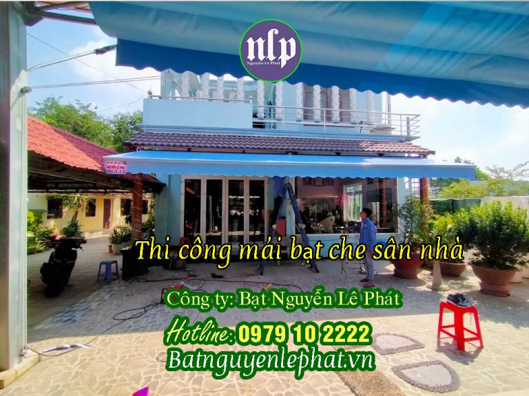 Bạt che nắng mưa tự cuốn quay tay tại Nhà Bè