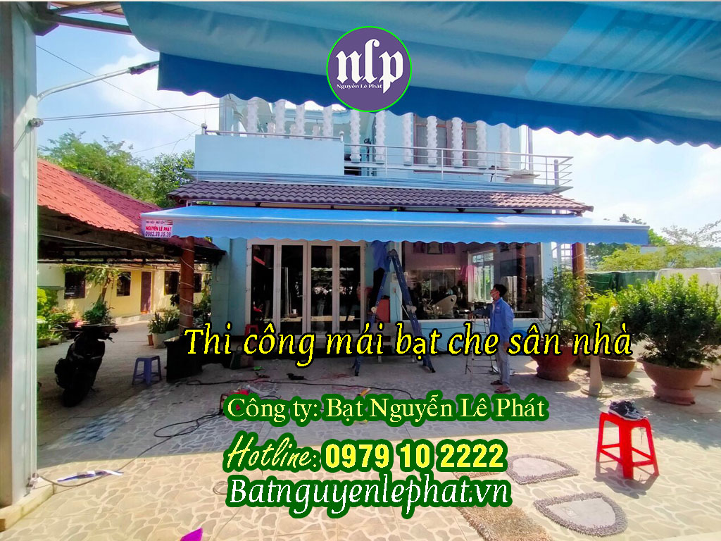 Bạt che nắng mưa tự cuốn quay tay tại Phú Quốc