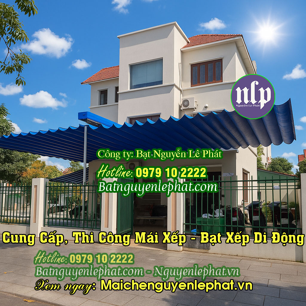 mái bạt xếp bạt kéo giá rẻ tại Biên Hòa Đồng Nai